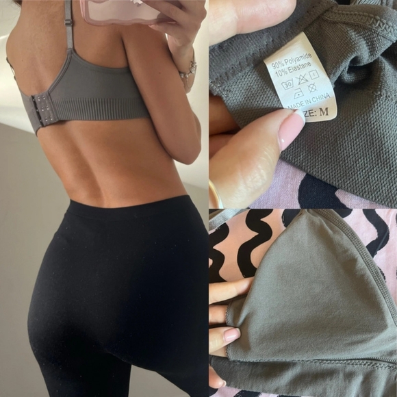 Shein dark grey zebra print bralette - Picture 3 of 3